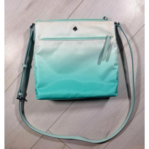 Handbags - Kate Spade Jae Degrade Ombre Flat Crossbody Fiji Green Nylon